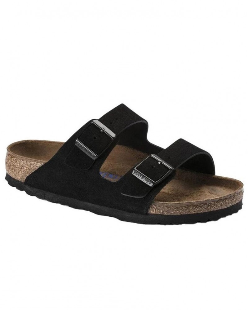 BIRKENSTOCK S25 LEATHER ARIZONA SFB LEVE BLACK 35 - 46 NARROW SEASONAL ΠΑΠΟΥΤΣΙ UNISEX - BK0SH951323003546000