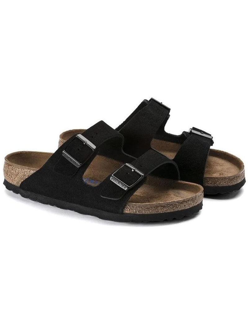 BIRKENSTOCK S25 LEATHER ARIZONA SFB LEVE BLACK 35 - 46 NARROW SEASONAL ΠΑΠΟΥΤΣΙ UNISEX - BK0SH951323003546000