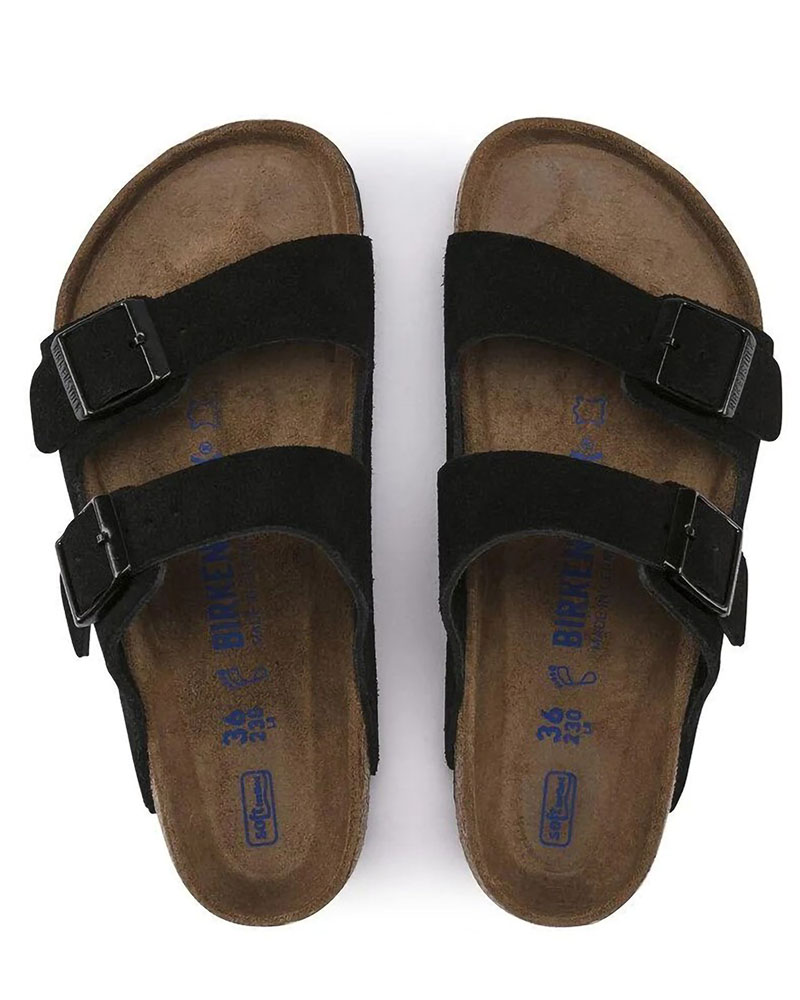 BIRKENSTOCK S25 LEATHER ARIZONA SFB LEVE BLACK 35 - 46 NARROW SEASONAL ΠΑΠΟΥΤΣΙ UNISEX - BK0SH951323003546000