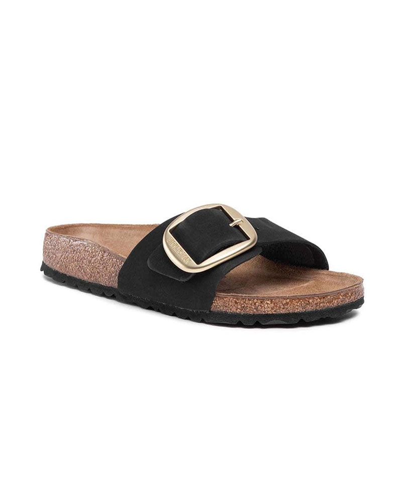 BIRKENSTOCK LEATHER MADRID BIG BUCKLE LEOI BLACK HEX 35 - 43 NARROW CORE ESSENTIAL CLASSIC ADULTS LEA ΠΑΠΟΥΤΣΙ Γ - BK0SH100652300354300