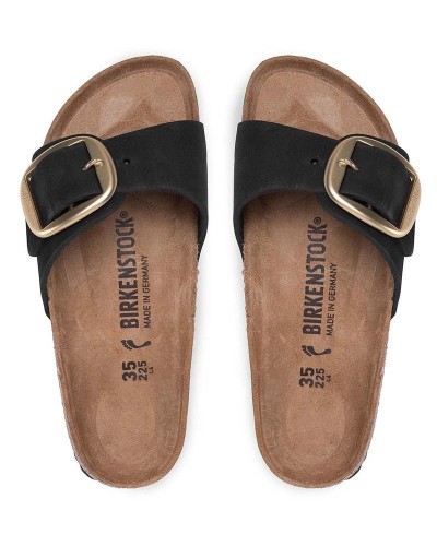 BIRKENSTOCK LEATHER MADRID BIG BUCKLE LEOI BLACK HEX 35 - 43 NARROW CORE ESSENTIAL CLASSIC ADULTS LEA ΠΑΠΟΥΤΣΙ Γ - BK0SH100652300354300