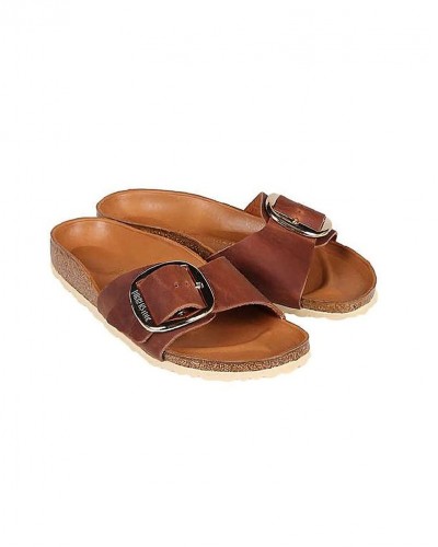 BIRKENSTOCK LEATHER MADRID BIG BUCKLE LEOI COGNAC HEX 35 - 43 NARROW CORE ESSENTIAL CLASSIC ADULTS LEA ΠΑΠΟΥΤΣΙ - BK0SH100652500354300