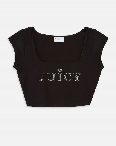 JUICY REGAL SQUARE NECK CROPPED TEE - JCBCT224831