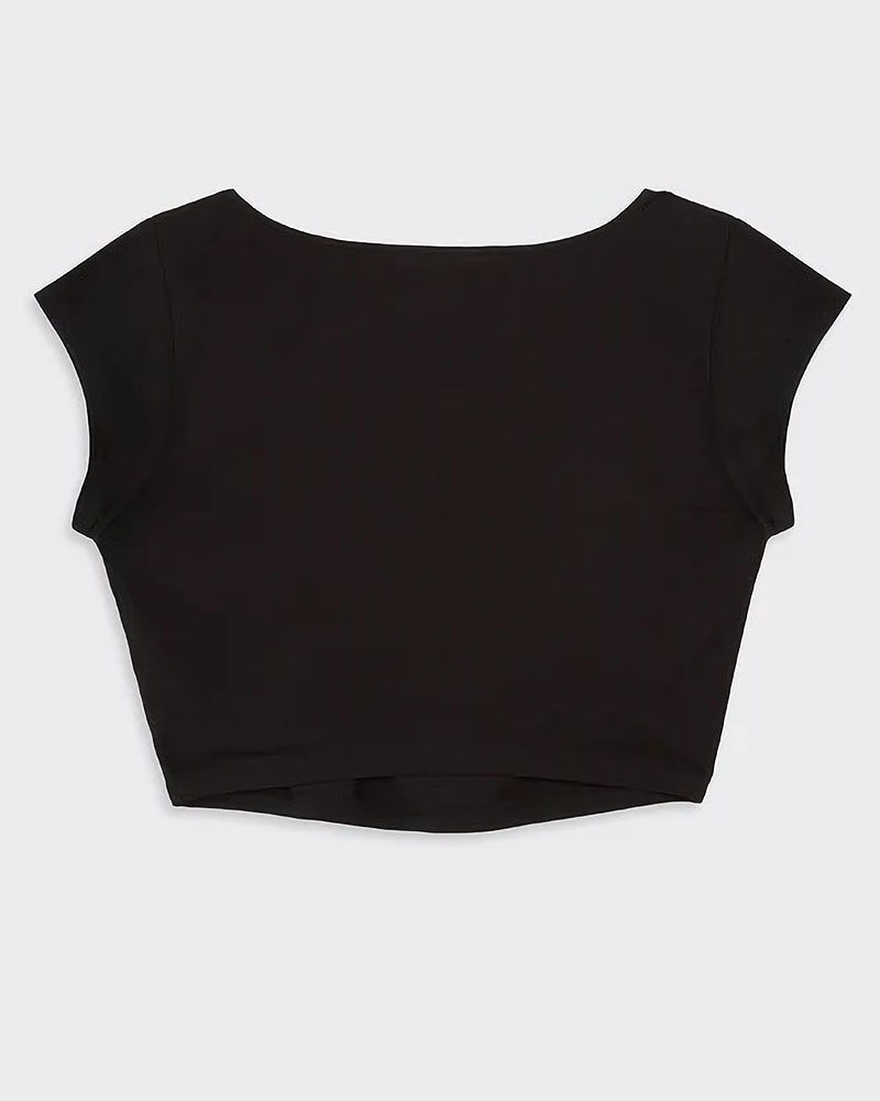 JUICY REGAL SQUARE NECK CROPPED TEE - JCBCT224831