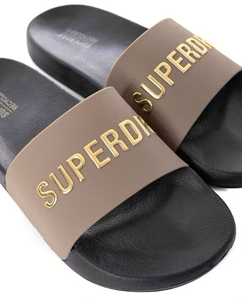 SUPERDRY D3 SDCD CODE LOGO VEGAN POOL SLIDE ΠΑΠΟΥΤΣΙ ΑΝΔΡΙΚΟ - SD0SHMF310239A000000