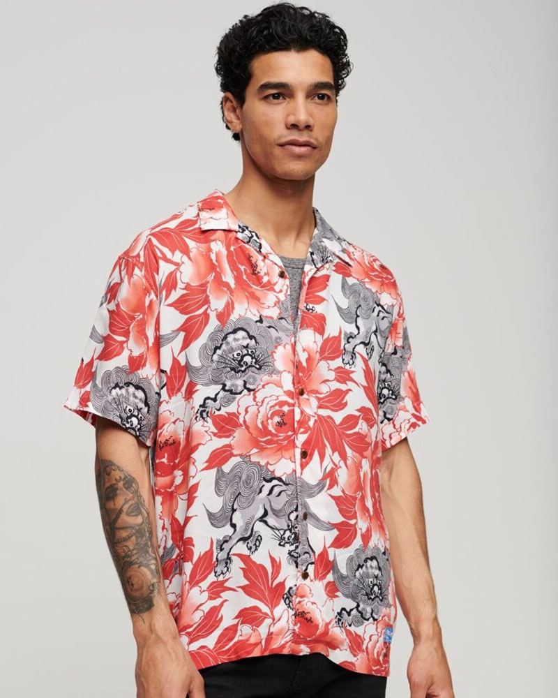 SUPERDRY D3 OVIN HAWAIIAN RESORT SHIRT ΠΟΥΚΑΜΙΣΟ ΑΝΔΡΙΚΟ - SD0APM4010740A000000