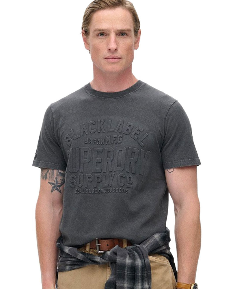 SUPERDRY D1 OVIN EMBOSSED LOGO GRAPHIC T SHIRT ΜΠΛΟΥΖΑ ΑΝΔΡΙΚΟ - SD0APM1012004A000000