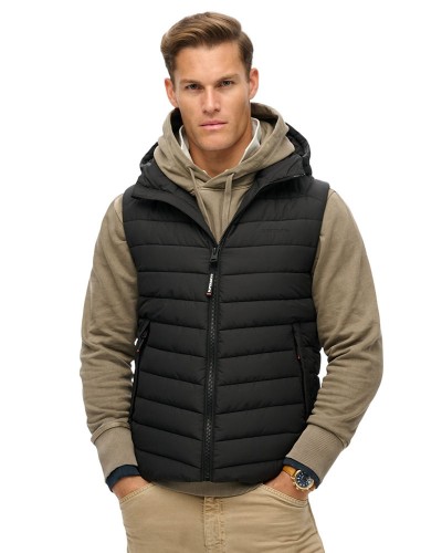 SUPERDRY D3 SDCD HOODED FUJI SPORT PADDED GILET ΜΠΟΥΦΑΝ ΑΝΔΡΙΚΟ - SD0APM5011896A000000