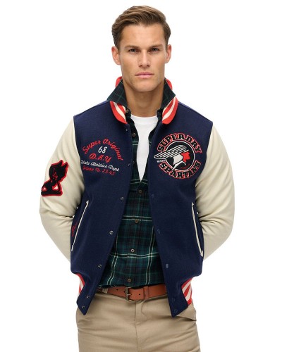 SUPERDRY D2 OVIN VARSITY PATCHED BOMBER ΜΠΟΥΦΑΝ ΑΝΔΡΙΚΟ - SD0APM5011942A000000