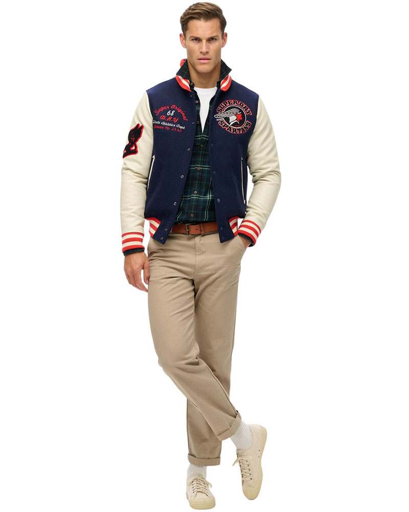 SUPERDRY D2 OVIN VARSITY PATCHED BOMBER ΜΠΟΥΦΑΝ ΑΝΔΡΙΚΟ - SD0APM5011942A000000