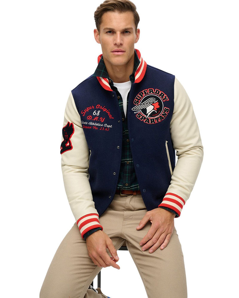 SUPERDRY D2 OVIN VARSITY PATCHED BOMBER ΜΠΟΥΦΑΝ ΑΝΔΡΙΚΟ - SD0APM5011942A000000