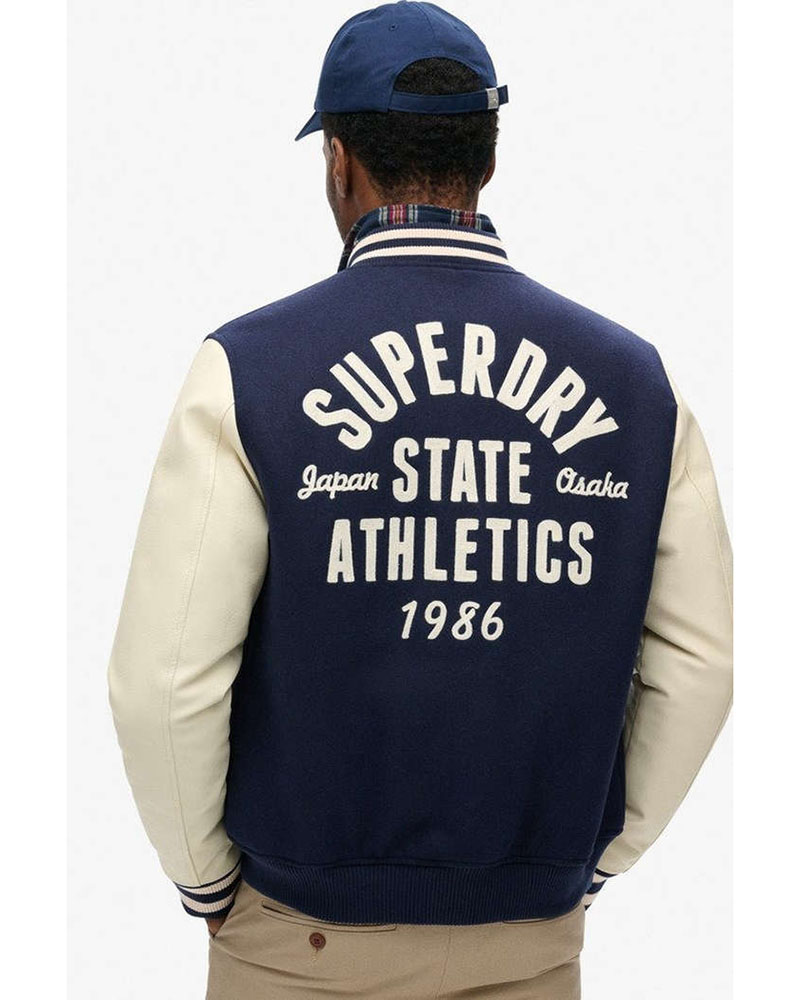 SUPERDRY D2 OVIN VARSITY CHAIN STITCH BOMBER ΜΠΟΥΦΑΝ ΑΝΔΡΙΚΟ - SD0APM5012037A000000