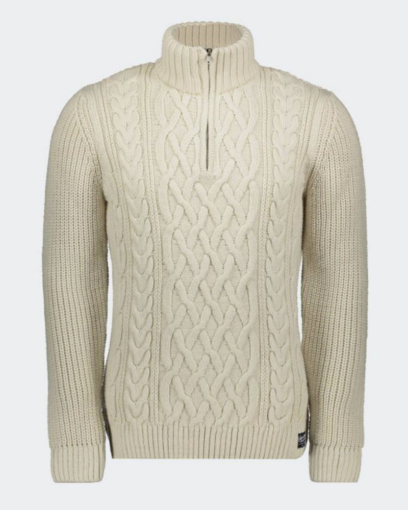 SUPERDRY D1 OVIN JACOB CABLE KNIT HALF ZIP ΠΛΕΚΤΟ ΑΝΔΡΙΚΟ - SD0APM6110639A000000