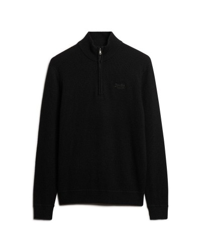 SUPERDRY D2 OVIN ESSENTIAL EMB KNIT HALF ZIP ΠΛΕΚΤΟ ΑΝΔΡΙΚΟ - SD0APM6110640A000000