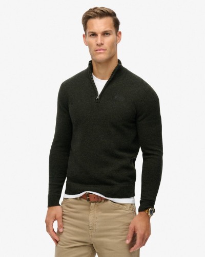 SUPERDRY D2 OVIN ESSENTIAL EMB KNIT HALF ZIP ΠΛΕΚΤΟ ΑΝΔΡΙΚΟ - SD0APM6110640A000000