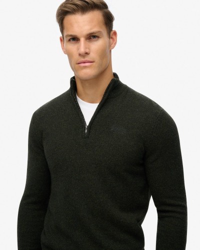 SUPERDRY D2 OVIN ESSENTIAL EMB KNIT HALF ZIP ΠΛΕΚΤΟ ΑΝΔΡΙΚΟ - SD0APM6110640A000000