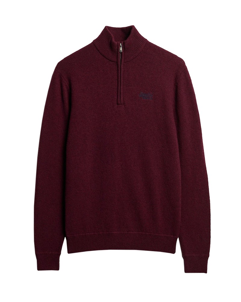 SUPERDRY D2 OVIN ESSENTIAL EMB KNIT HALF ZIP ΠΛΕΚΤΟ ΑΝΔΡΙΚΟ - SD0APM6110640A000000