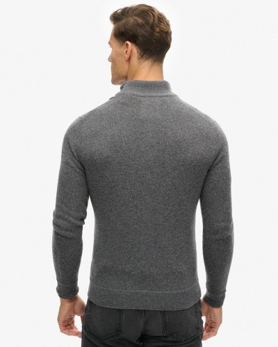 SUPERDRY D2 OVIN ESSENTIAL EMB KNIT HALF ZIP ΠΛΕΚΤΟ ΑΝΔΡΙΚΟ - SD0APM6110640A000000