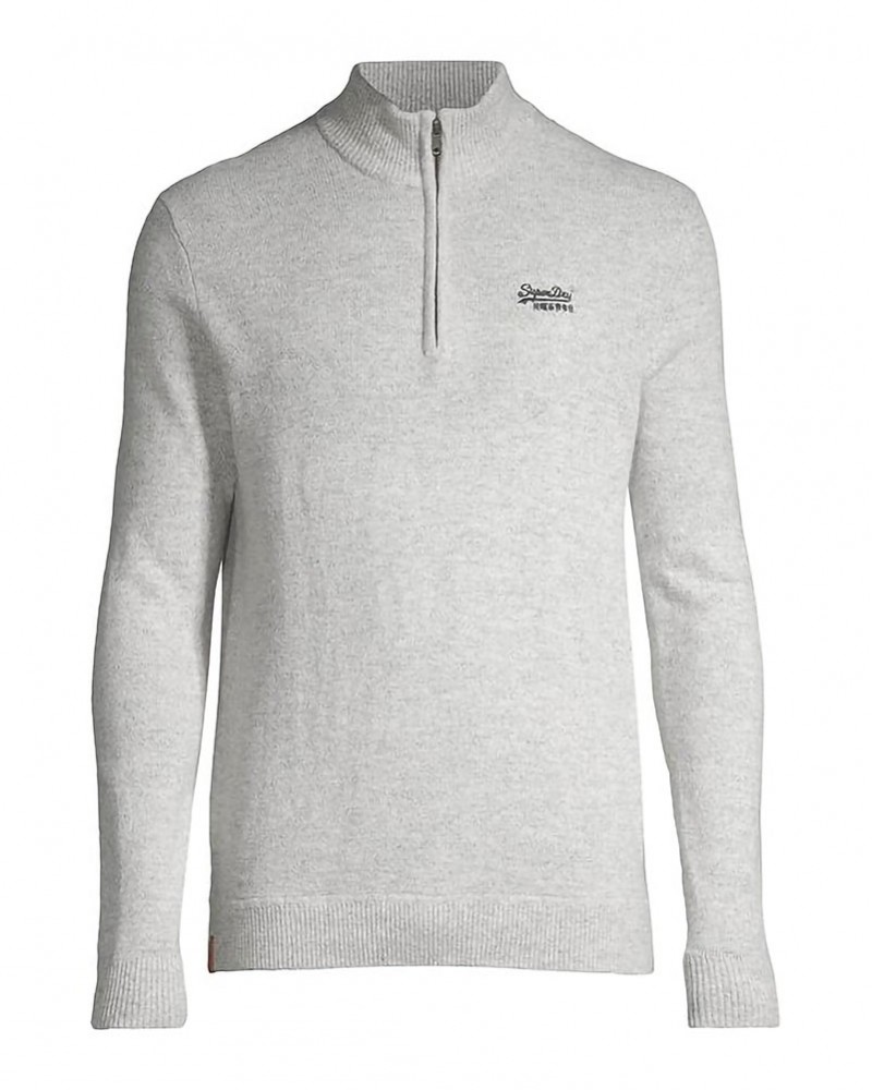 SUPERDRY D2 OVIN ESSENTIAL EMB KNIT HALF ZIP ΠΛΕΚΤΟ ΑΝΔΡΙΚΟ - SD0APM6110640A000000