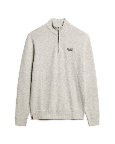 SUPERDRY D2 OVIN ESSENTIAL EMB KNIT HALF ZIP ΠΛΕΚΤΟ ΑΝΔΡΙΚΟ - SD0APM6110640A000000