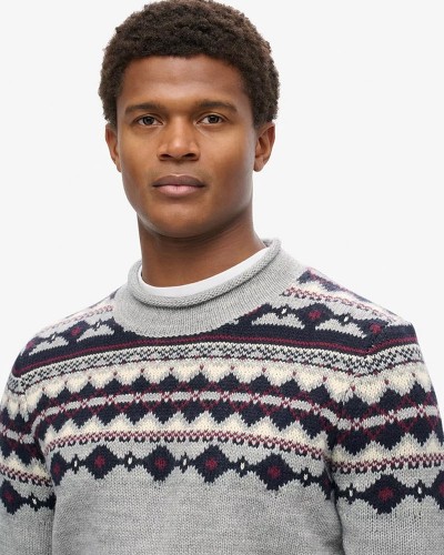 SUPERDRY D3 FAIRISLE ROLL NECK JUMPER ΠΛΕΚΤΟ ΑΝΔΡΙΚΟ - SD0APM6110528B000000