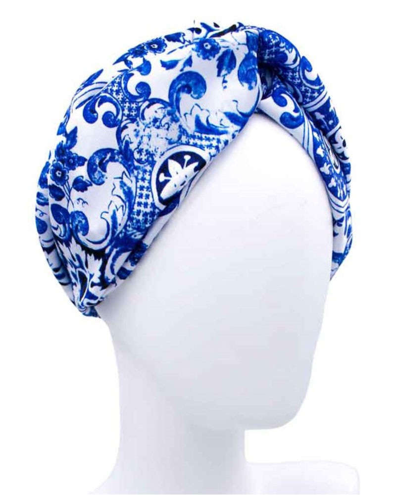 VIND.GR ERDENE COBALT: Bandana, κορδέλα μαλλιών, τεχνητό μετάξι - TS_RBBN_ERDENE_COBALT