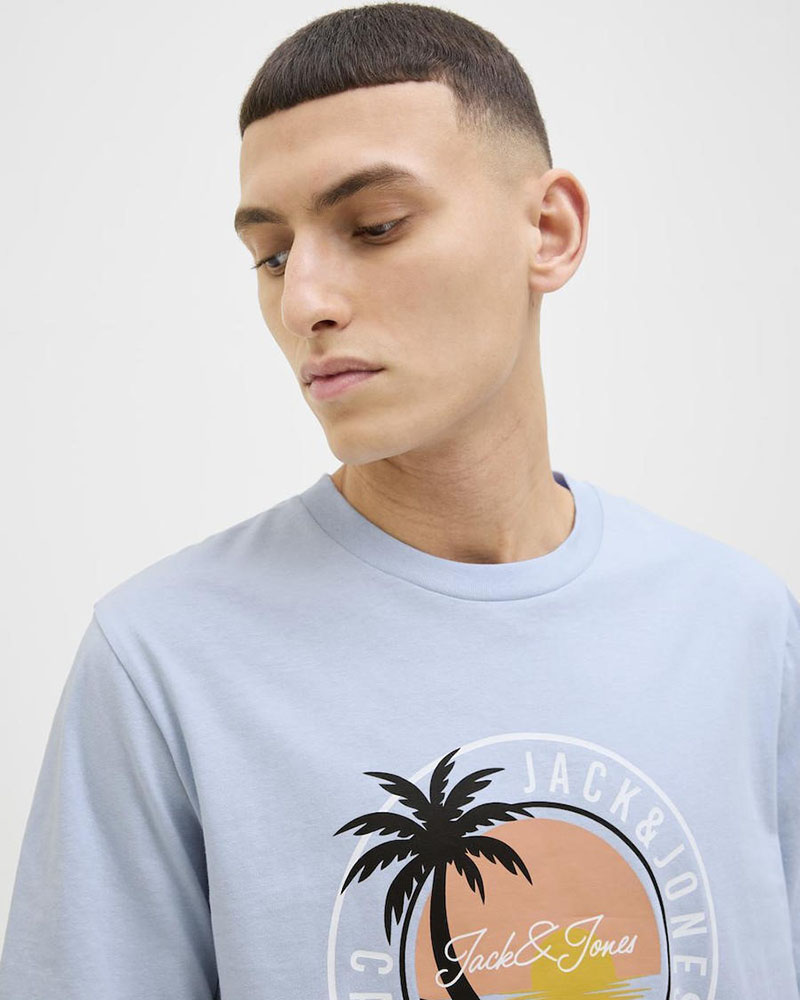 JACK & JONES JJPALM TEE SS CREW NECK LN - 12269418