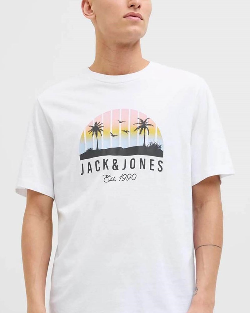 JACK & JONES JJPALM TEE SS CREW NECK LN - 12269418