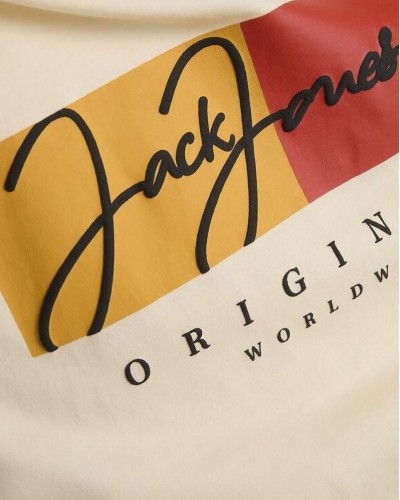 JACK & JONES JORFREDERIKSBERG BOX SCRIPT TEE SS CN LN - 12278266