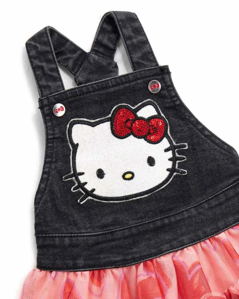 ORIGINAL MARINES FR HEARTBEAT HELLO KITTY SALOPETTE DENIM BABY GIRL ΟΛΟΣΩΜΗ ΦΟΡΜΑ ΠΑΙΔΙΚΟ GIRL - ORMJRDEAV1480NF00000