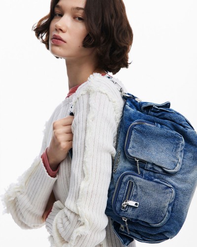 DESIGUAL D2 BAG_DENIM PRI ΤΣΑΝΤΑ ΓΥΝΑΙΚΕΙΟ - DS0AC24WAXD080000000