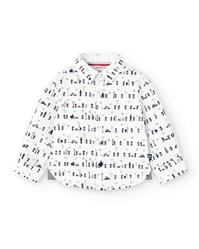 BOBOLI Oxford long sleeves shirt for baby -BCI - 717229