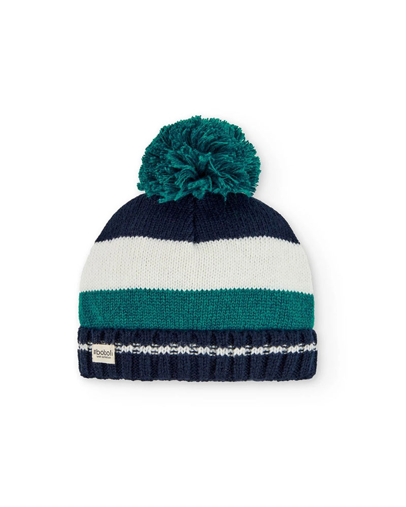 BOBOLI Knitwear hat striped unisex - 590408