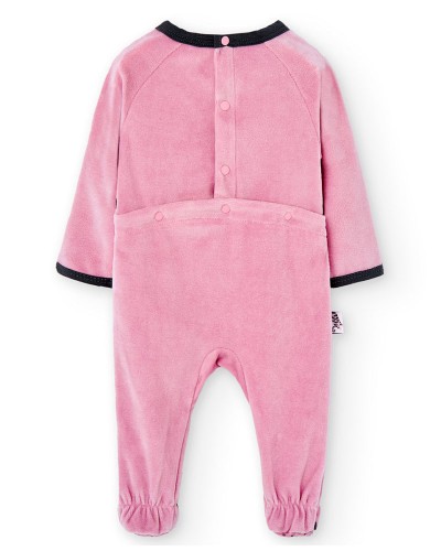 BOBOLI Velour play suit for baby -BCI - 107086