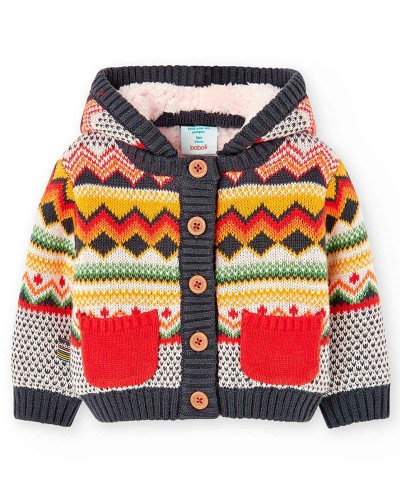 BOBOLI Knitwear jacket jacquard for baby -BCI - 127123