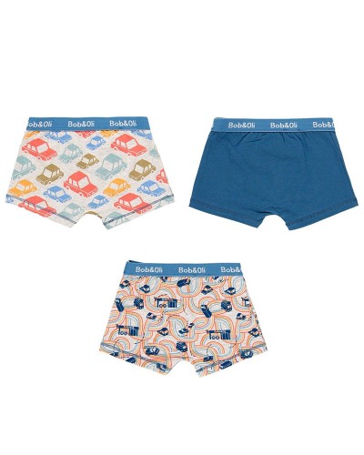 BOBOLI Pack 3 boxers for boy - organic - 84B604