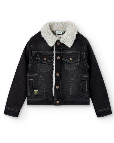 BOBOLI Denim jacket knit for boy -BCI - 507282