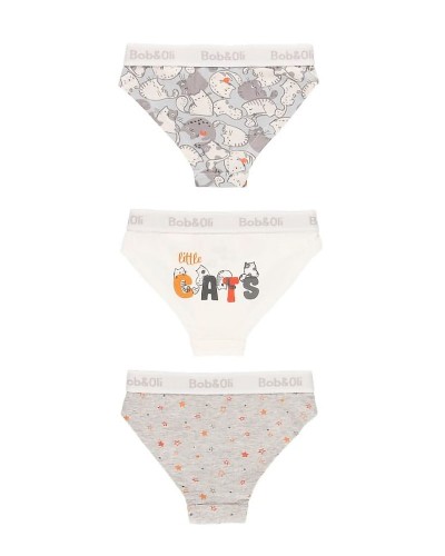 BOBOLI Pack 3 knickers for girl - organic - 94B606