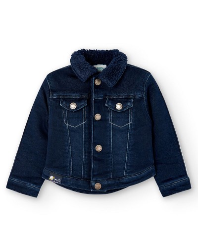 BOBOLI Denim jacket knit for baby -BCI - 247160