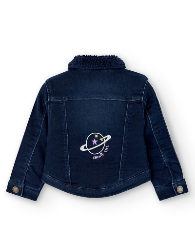 BOBOLI Denim jacket knit for baby -BCI - 247160