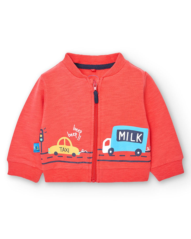 BOBOLI Fleece jacket flame for baby boy -BCI - 148126