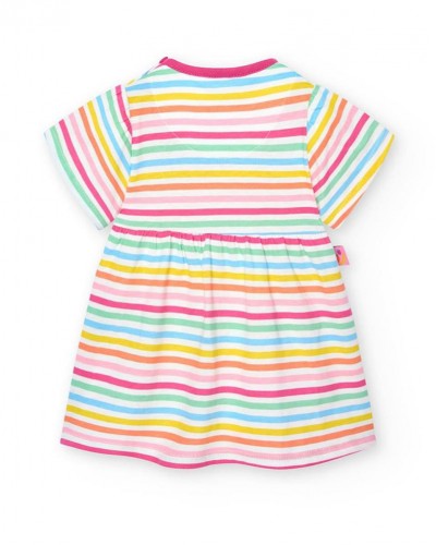 BOBOLI Knit dress striped for baby -BCI - 148092