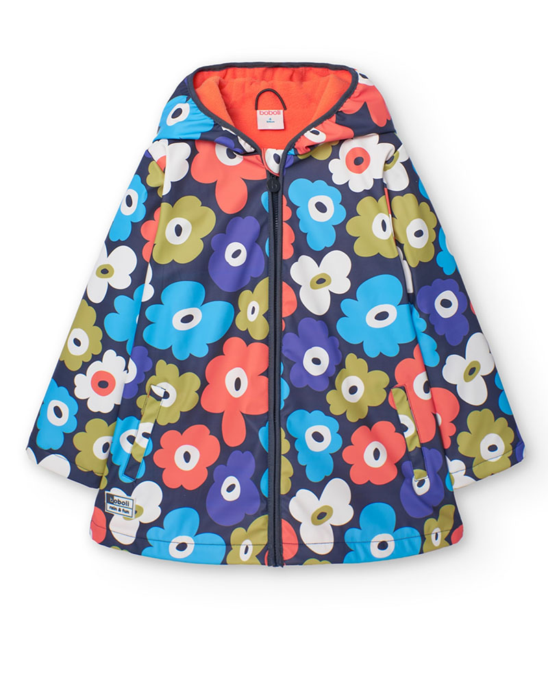 BOBOLI Hooded raincoat floral for girl - 290270