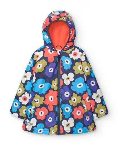 BOBOLI Hooded raincoat floral for girl - 290270