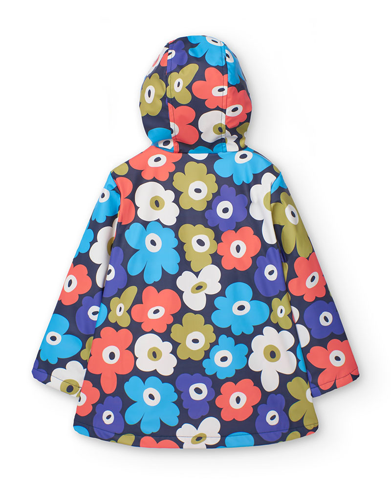 BOBOLI Hooded raincoat floral for girl - 290270