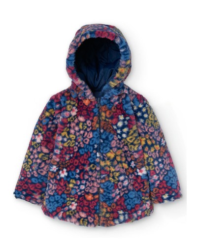 BOBOLI Reversible technical fabric parka for girl - 429005