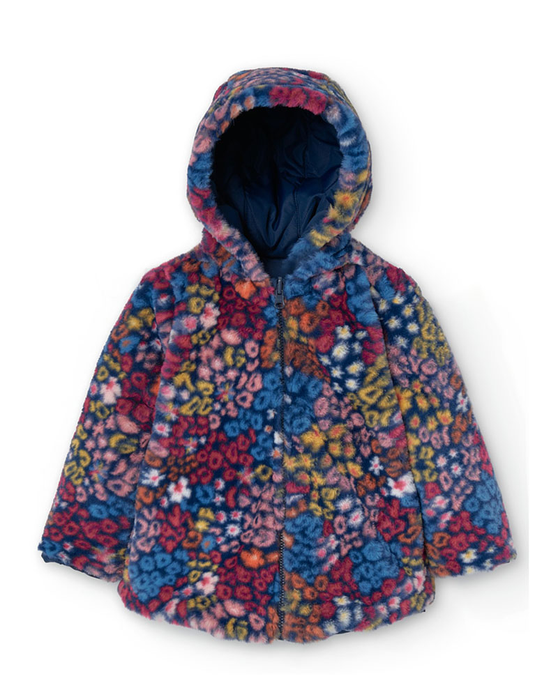 BOBOLI Reversible technical fabric parka for girl - 429005