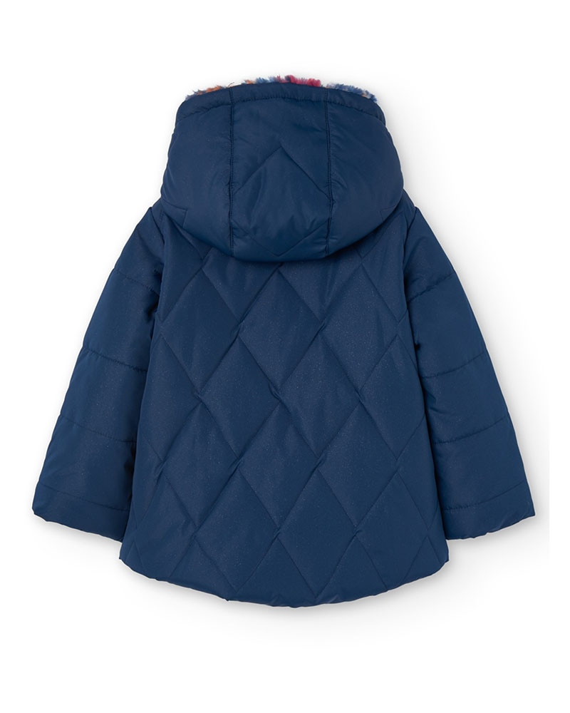 BOBOLI Reversible technical fabric parka for girl - 429005