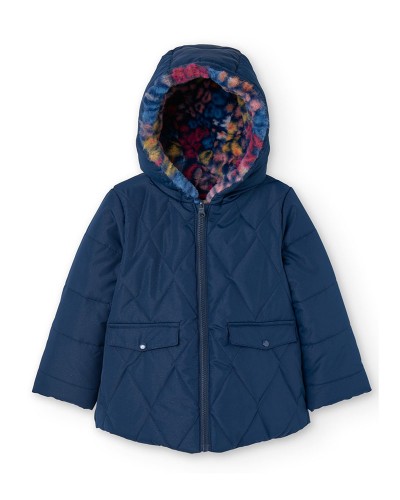 BOBOLI Reversible technical fabric parka for girl - 429005