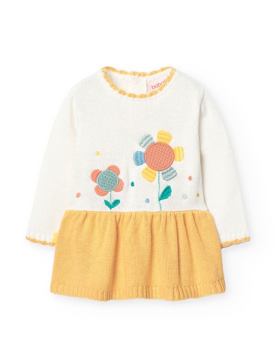 BOBOLI Knitwear dress for baby girl -BCI - 119034